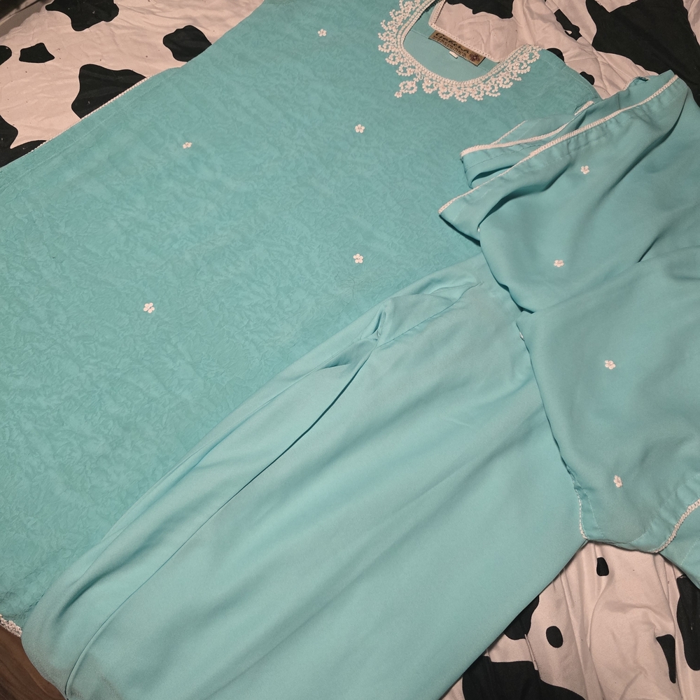 Aqua Salwar Kameez